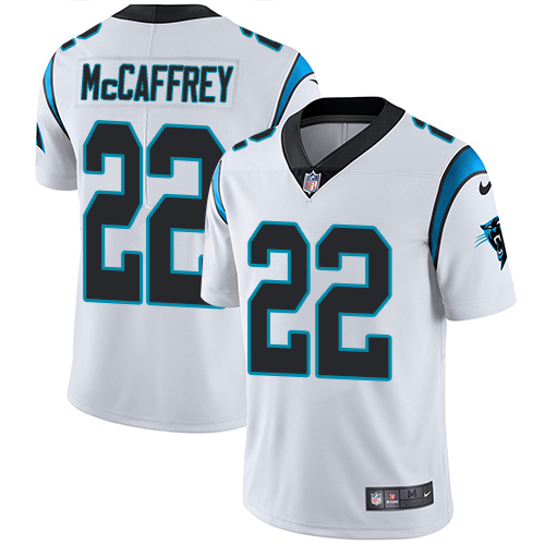 Nike Panthers #22 Christian McCaffrey White Youth Stitched NFL Vapor Untouchable Limited Jersey